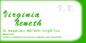 virginia nemeth business card